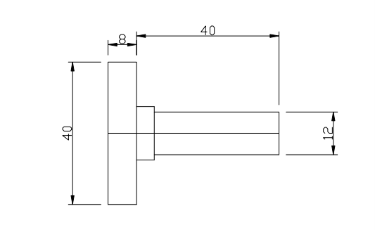 Kietlydinio T tipo griovelio freza 12×40×H8 2T